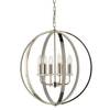 Wisząca lampa retro Ritz 81508 kulista świecznikowa srebrny