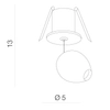 Sufitowa lampa wpust OVUM AZ3093 Azzardo LED 5W 3000K czarny