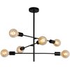 Industrialna LAMPA sufitowa LESTER 21119/06/30 Lucide metalowa OPRAWA loftowa molecular czarna