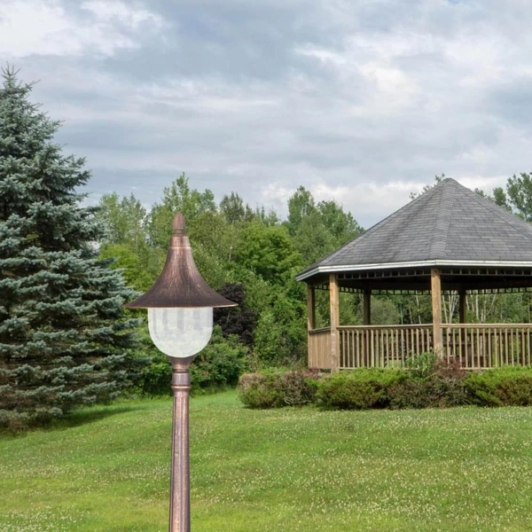 Ogrodowa latarnia Boston K-8129 CZARNY/ZŁOTY czarna złota