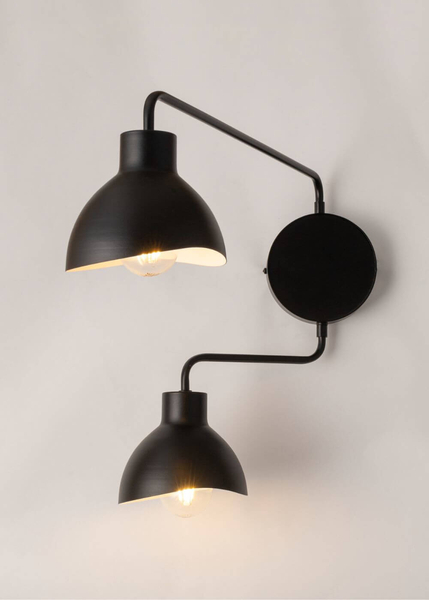 Obrotowa lampa ścienna Holi nowoczesna do salonu czarna