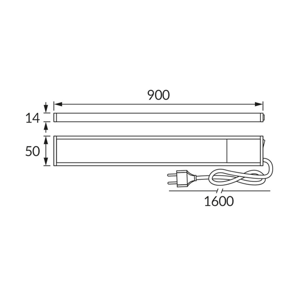 Liniowa lampa podszafkowa Tamara 03796 Ideus LED 15W 4100K srebrna