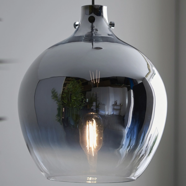 Lampa kula wisząca L&-196442 Light& szkło lustrzane chrom ombre