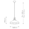 Industrialna lampa wisząca Palmetto QN-PALMETTO-PM-PB regulowany mosiądz