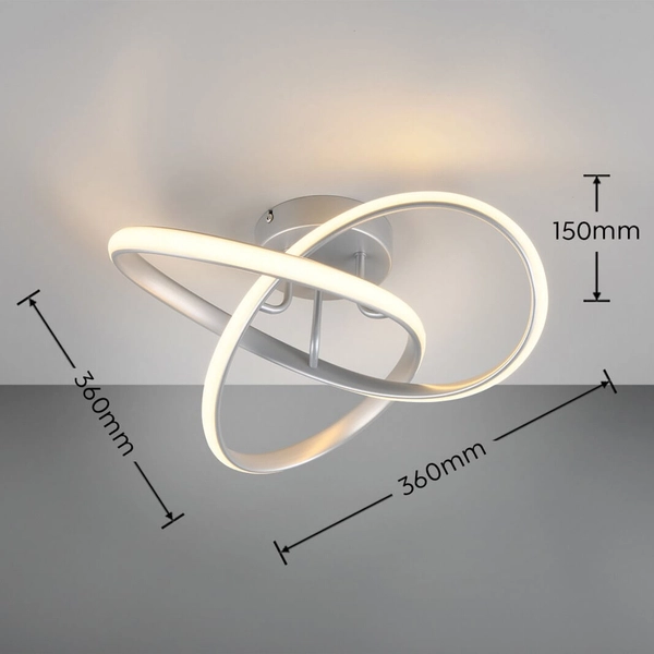 Przysufitowa lampa do salonu Meo R62101187 LED 15W 3000K srebrny