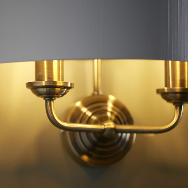 Lampa naścienna Highclere 98937 Endon rustykalna biała mosiądz