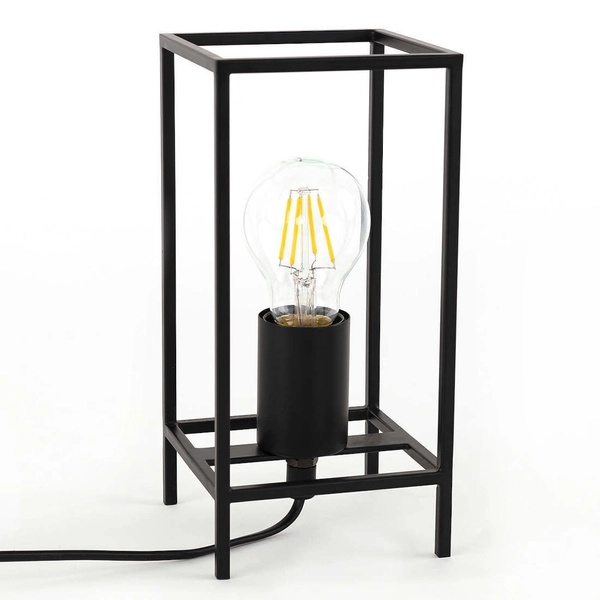 Industrialna LAMPKA stojąca MELANDO TB-3343-1S-BK Italux stołowa LAMPA gabinetowa czarna