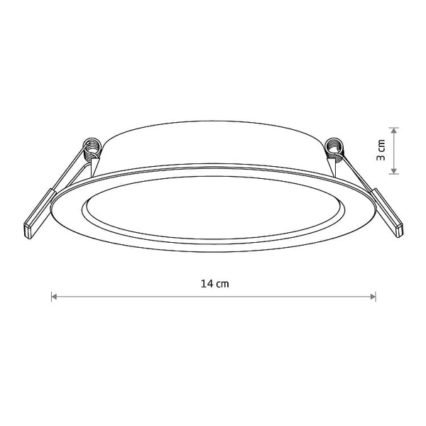 Okrągła lampa sufitowa Mykonos 10537 Nowodvorski LED 10W 3000K wpustowa biała