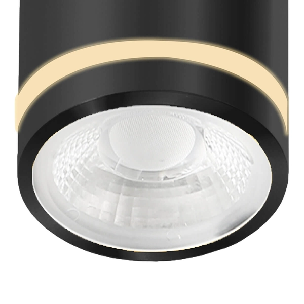 Natynkowa lampa sufitowa VICI AZ6039 LED 12W 3000-6000K IP44 tuba czarny