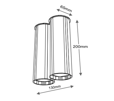 Sufitowa LAMPA tuby ARIDA 7012 Shilo natynkowy downlight biały