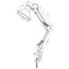 Regulowana lampa biurkowa WORKER 325150 przykręcana czarna