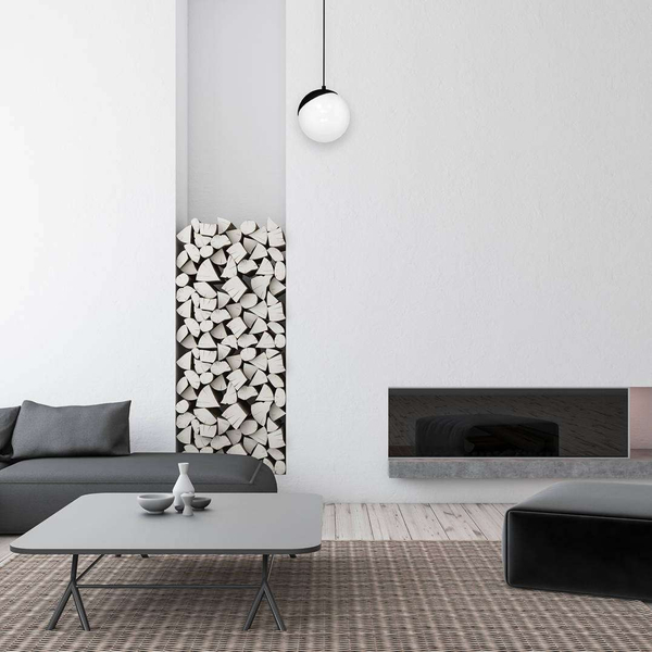 LAMPA wisząca SFERA MLP5739 Milagro szklana OPRAWA loftowy ZWIS kula ball biała