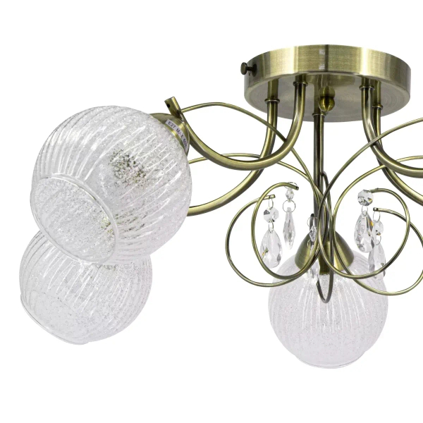 Sufitowa lampa pokojowa 8964/5 21QG glamour mosiądz