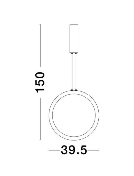 Złota lampa wisząca AUTLAN LE42774 pokojowa LED 25W 3000K pierścień