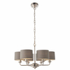 Wisząca lampa do salonu Highclere 94381 Endon z abażurami szara nikiel
