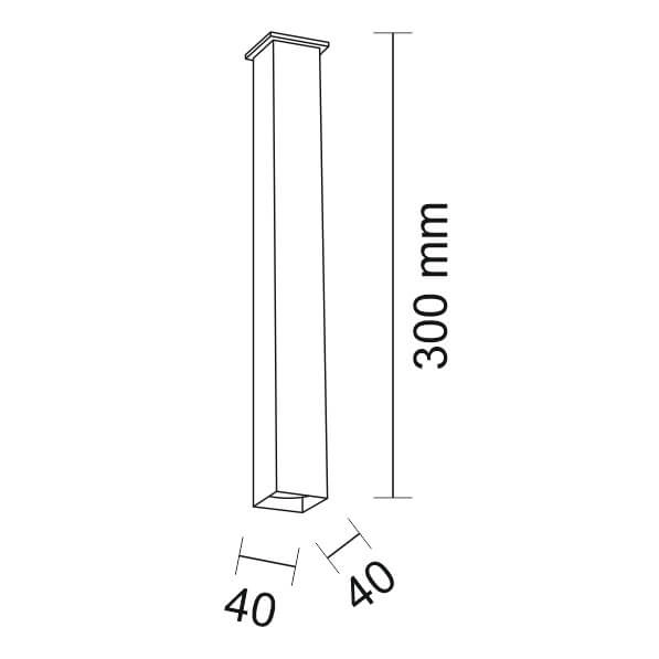Nowoczesna LAMPA sufitowa DOHA 8077 Shilo prostokątna OPRAWA natynkowa do łazienki IP44 czarna