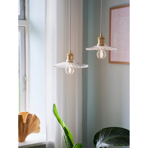 Wisząca lampa nad wyspę TORINA 2213173000 szklana przezroczysta