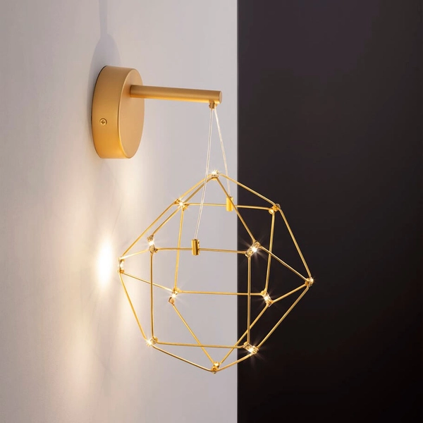 Przyścienna lampa ASIS LE44325 LED 6W 3000K geometryczna złoty