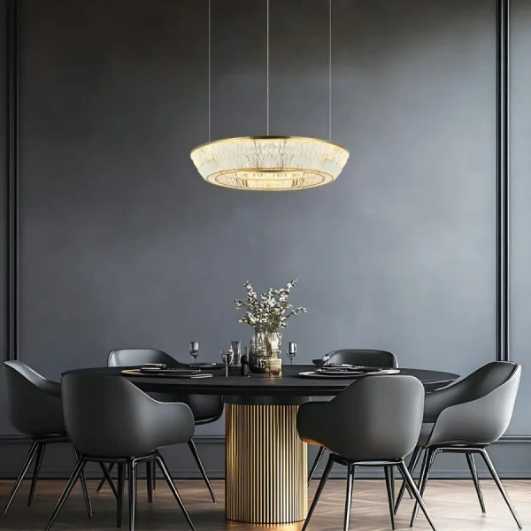 Salonowa wisząca lampa 23048 LED 55W 3000K glamour mosiądz