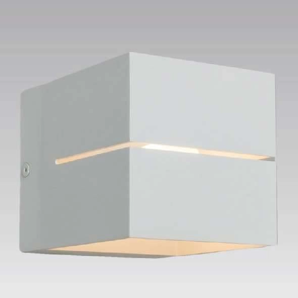 Nowoczesny kinkiet Transfer 91066-N Zumaline metalowa lampa ścienna biała