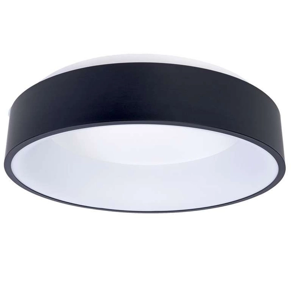 LAMPA sufitowa OHIO BLACK ML3832 Milagro metalowa OPRAWA okrągła LED 24W 4000K plafon czarny biały