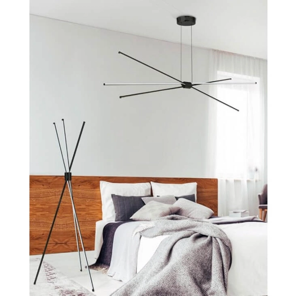 Metalowa lampa wisząca Jax AZ3135 Azzardo LED 35W 2900K regulowana czarna