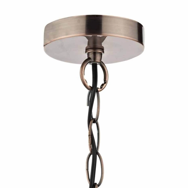 Lampa wisząca Debut DEB0164 Dar Lighting na łańcuchu antyczna miedź