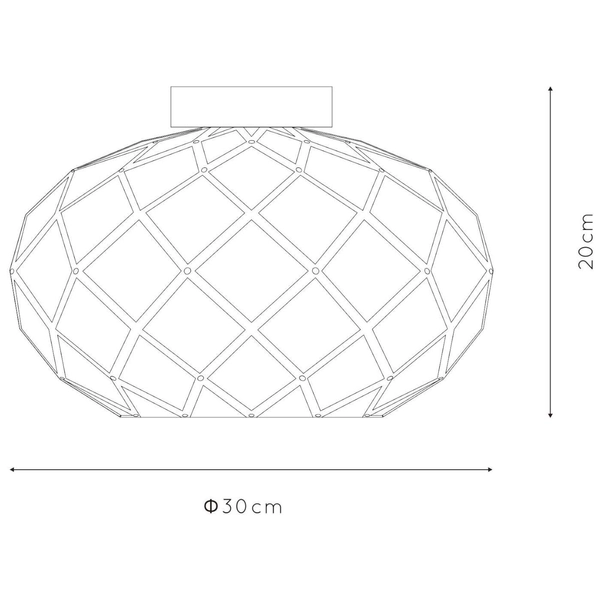 Industrialna lampa sufitowa WOLFRAM 21117/30/02 klatka mosiądz outlet