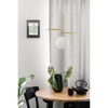 Lampa wisząca do salonu Fyllo FYA131P0 kulista listki złote białe