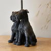 Abażurowa lampa nocna Westie 106794 terrier żywica biały czarny