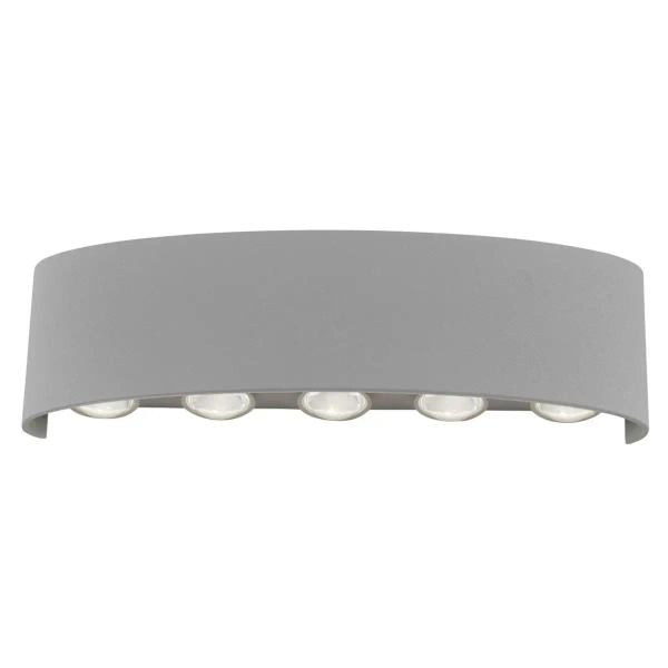 Ogrodowy kinkiet srebrny Carlo LED 8W 3000K elewacyjny outdoor