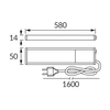 Podszafkowa oprawa liniowa Tamara 03795 Ideus LED 10W 4100K srebrna