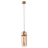 Szklana lampa wisząca tuba SIGNATURE P0602 Maxlight LED 8W 3000K mosiądz przezroczysty