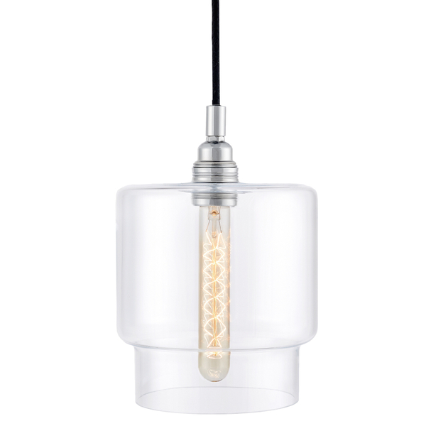 LAMPA wisząca LONGIS 10523409 Kaspa metalowa OPRAWA listwa ZWIS szklany przezroczysty