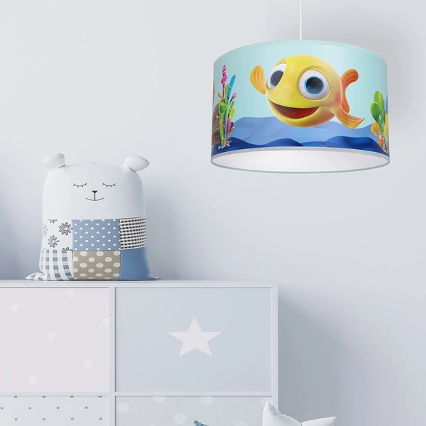 Abażurowa lampa wisząca MINIMINI MLP6800 Milagro dziecięcia ryba multikolor