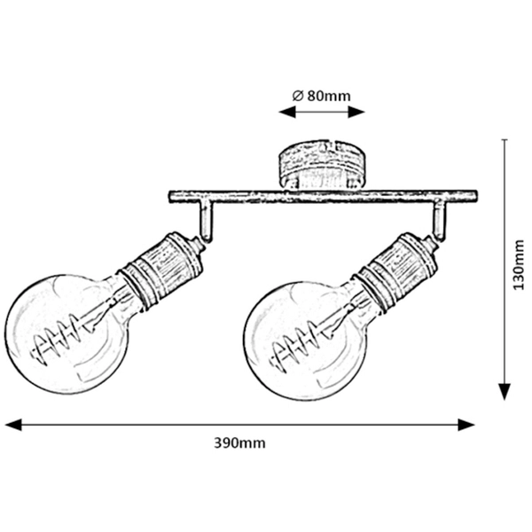 Reflektorki złote antyczne Fidel 3215 przysufitowa lampa do kuchni