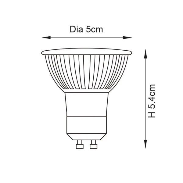 Ściemnialna żarówka GU10 SMD 97114 LED 7W 4000K halogenowa biała