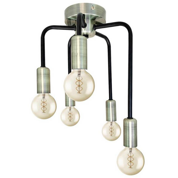 Designerska lampa sufitowa Saga 35-01337 Candellux patynowa czarna