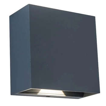 Elewacyjna LAMPA zewnętrzna GEMINI BEAMS 5104005118 Lutec metalowa OPRAWA kinkiet LED 10W 4000K kwadratowy IP54 szary
