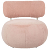 Tapicerowany fotel Low Teddy Pink HE510X-3.PECH.PINK do sypialni różowy 