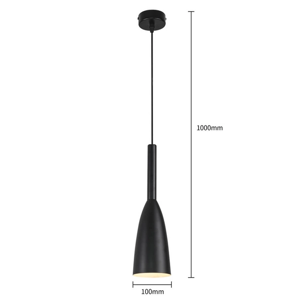 LAMPA wisząca SOLIN LP-181/1P BK Light Prestige metalowa OPRAWA zwis czarny