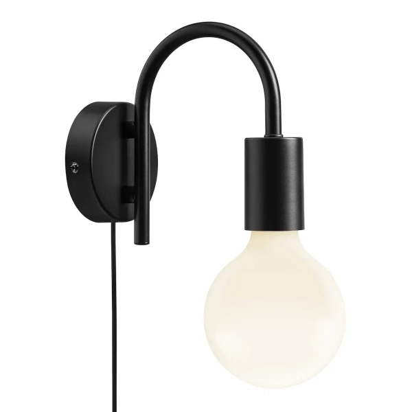 Metalowa lampa ścienna Paco 2112071003 tubka czarna
