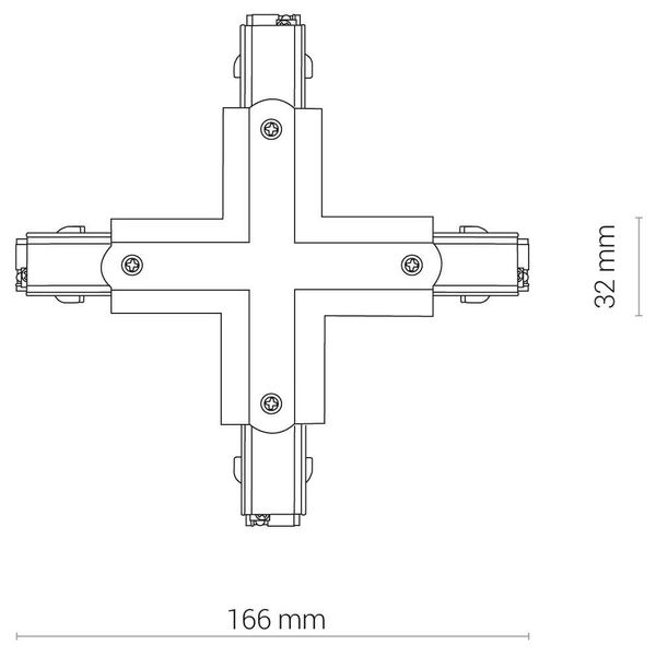 Krzyżowy X-ŁĄCZNIK CTLS 8701 Nowodvorski szynoprzewodu do 3-fazowej szyny natynkowej 230V biały
