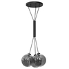 Wisząca lampa salonowa DOHAR 9143 Shilo nad stół grono szkło czarna