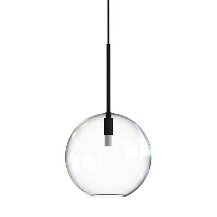Skandynawska lampa wisząca Sphere 7848 salonowy zwis szklany czarny