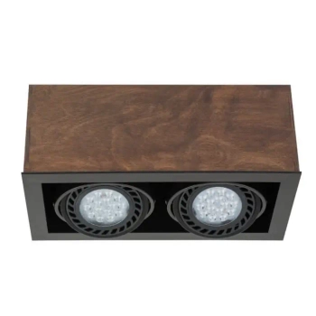 Wpuszczana lampa regulowana Box 7650 rustykalna kostka drewno