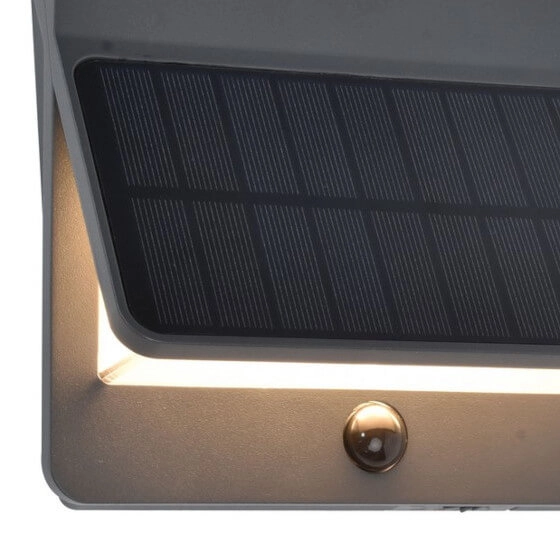 Solarna lampa do ogrodu ścienna ALETA 6915401118 LED 12,6W 3000K IP54 szara