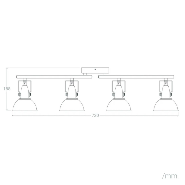 Wielopunktowa lampa sufitowa Retro ABR-RRO-C-4XE14 Abruzzo czarny złoty