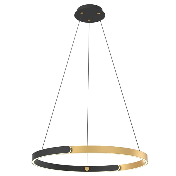 Wisząca Lampa ledowa Linos MD4417-1M-3BGD 30W 3000K ring czarny złoty