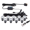 Oczka 10 szt. zestaw IKON 76615 LED 0,75W 6500K na taras IP67 srebrne